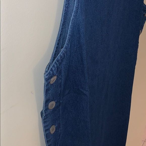 Denim Maxi Dress with Sailors Collar - Picture 2 of 5